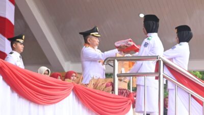Pengibaran Sangsaka Merah Putih, Bupati Merangin Dua Kali Ikuti Upacara Bendera