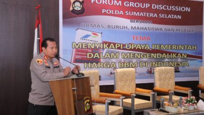 Bahas Pengendalian Harga BBM, Polda Sumsel Buka Focus Group Discussion (FGD) Bersama Tokoh dan Organisasi