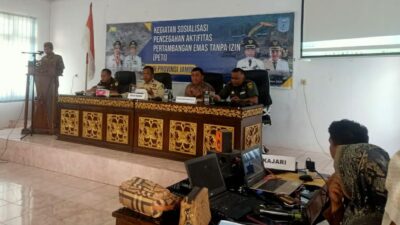 Bupati Merangin Buka Sosialisasi Pencegahan PETI, Dari 385 konflik Ditangani Kesbangpol Jambi Salah Satunya PETI