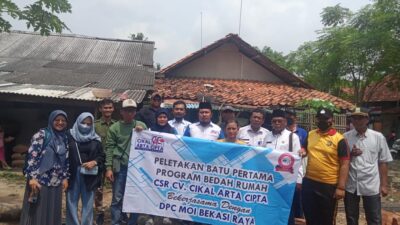 MOI Bekasi Raya Bedah Rumah Yatim di Desa Karangharja Pebayuran
