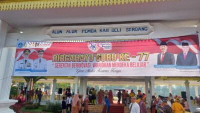 Kapolresta Deli Serdang Hadiri Upacara Peringatan Hari Guru Nasional Ke-77 Tahun 2022