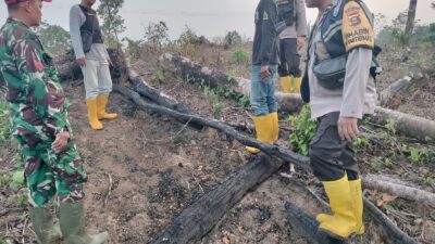 Personil Polsek Tulang Ubi Kembali Temukan Titik Hotspot Karhutla
