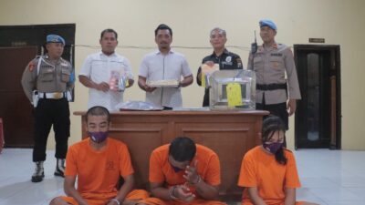 Polres Kediri Kota Ungkap Peredaran Narkoba Dengan Modus Baru, 3 Orang Tersangka Diamankan