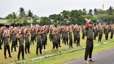 Kasilog Kasrem 043/Gatam : Jadikan Olahraga Bersama Ajang Silaturahmi Dan Penyampaian Informasi