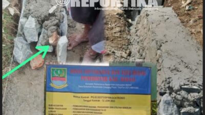 Kontraktor Tak Profesional, Kegiatan Pembangunan PSU SDN Karangsetia 02 Amburadul