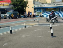 Satlantas Polres Kediri Resmi Ganti Lintasan Praktek Uji Pembuatan SIM C