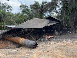 Tim Gabungan Bongkar Lokasi Penyulingan Minyak di Babat Toman Muba