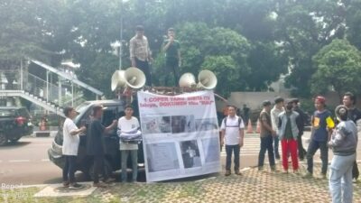 Gelar Aksi di Gedung Merah Putih, LKPA RI Tuntut KPK Bereskan Mafia APBD di Polewali Mandar