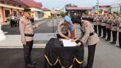 Kapolresta Deli Serdang Pimpinan Sertijab PJU dan Kapolsek