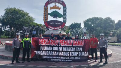 HMI Lampung Selatan Gelar Deklarasi Pemilu Damai di Tugu Pancasila