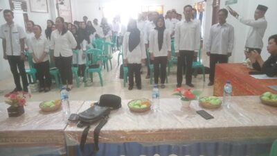 Serentak, 1.197 KPPS Pemilu 2024 Se-Kecamatan Palas Resmi di Lantik