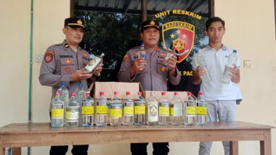 Ops Pekat Semeru, Polsek Pagu Amankan 6 Penjual dan Puluhan Botol Miras