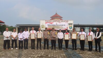 Sukseskan Arus Mudik, Polres Lamsel Terima Penghargaan Dari PT ASDP