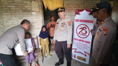 Hari Bhayangkara Yang Ke-78, Polsek Palas Laksanakan Kegiatan Bakti Sosial