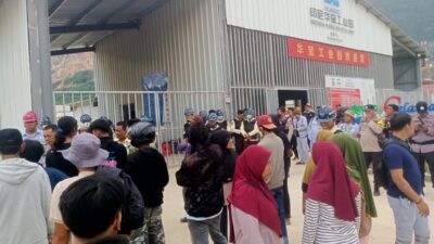 Merasa di Zolimi Perusahaan, Warga Desa Polili Gelar Protes ke PT BTIG Morowali
