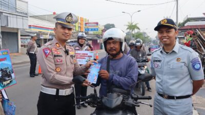 Polres Lamsel Melakukan Kampanye Keselamatan Berlalu-lintas