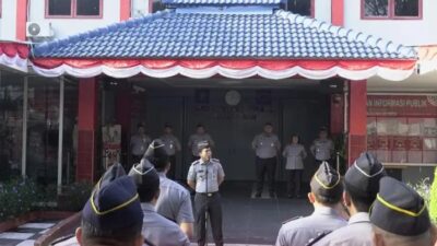 Ka Rutan Kelas 1 Medan Pimpin Apel Pagi Rutin