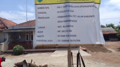 Pelaksana Proyek TPT di Rawameneng Blanakan, CV Gibran Tri Putra Pakai APD Hanya Formalitas