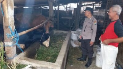 Dukung Program Asta Cita, Polsek Kandangan Sambang Peternak Desa Jerukwangi