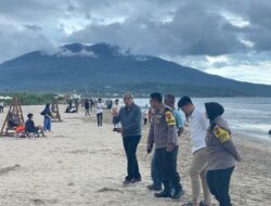 Polisi Pantau Keamanan di Wisata di Pesisir Pantai Kalianda