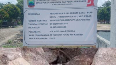 Ditanya Pekerjaan Pembangunan Talud di Ruas Jalan Bumi Asri – Trimo Mukti, Konsultan Bungkam
