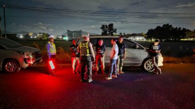 Membahayakan, Polres Lampung Selatan Bubarkan Balap Liar di Jalur 2 Sabah Balau