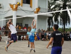 Tim Volly RD Bupati Unggul Atas Tim Kejari Merangin