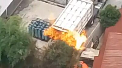 Mobil Gas Meledak, Rumah Makan Sambel Hejo Sambel Dadak Grand Kemala Lagoon Bekasi Ludes Terbakar