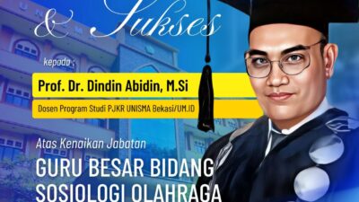 Dindin Abidin Dikukuhkan sebagai Guru Besar Sosiologi Olahraga Pertama di UNISMA Bekasi